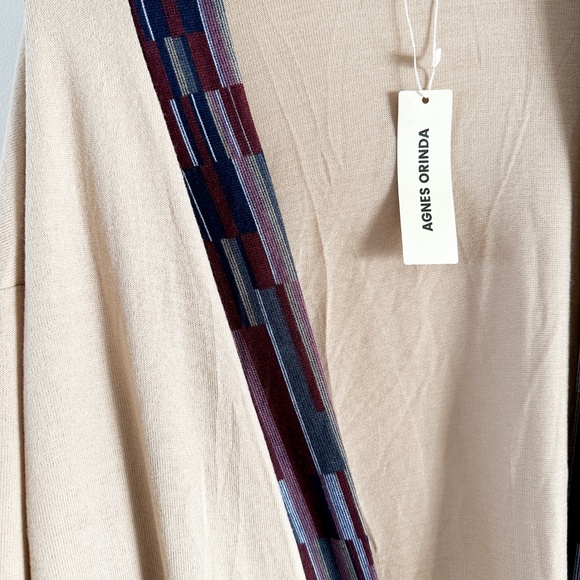 NWT - Agnes Orinda Boho Knitted Long Kimono Open Front Cardigan - 2X - Picture 4 of 8